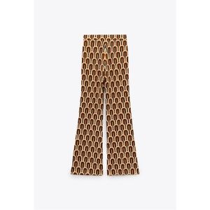 Zara high waisted print flares